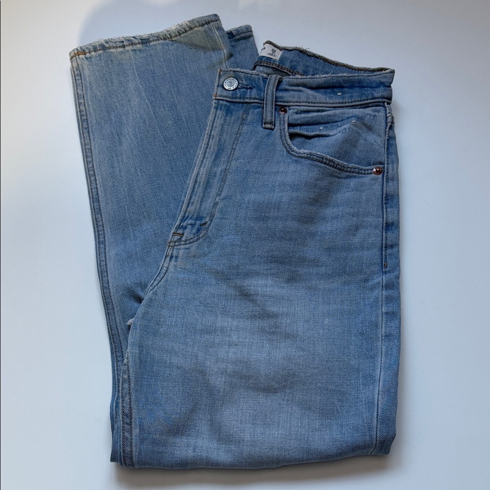 Abercrombie The Ankle Straight Ultra High Rise Jeans Curve LOVE